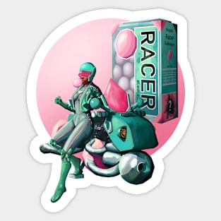 Racer Bubblegum Sticker